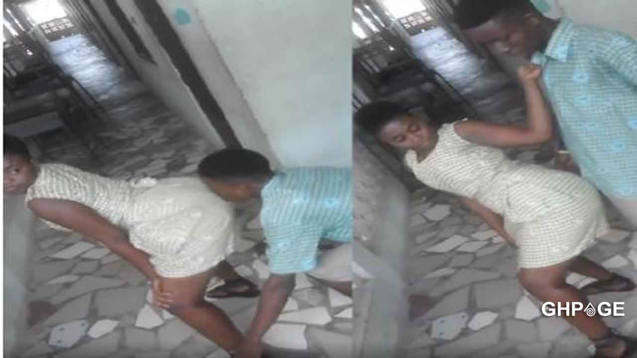 SHS girl rubs her booty against the face of a male student in school as  they skip class to enjoy themselves - Video - GhPage