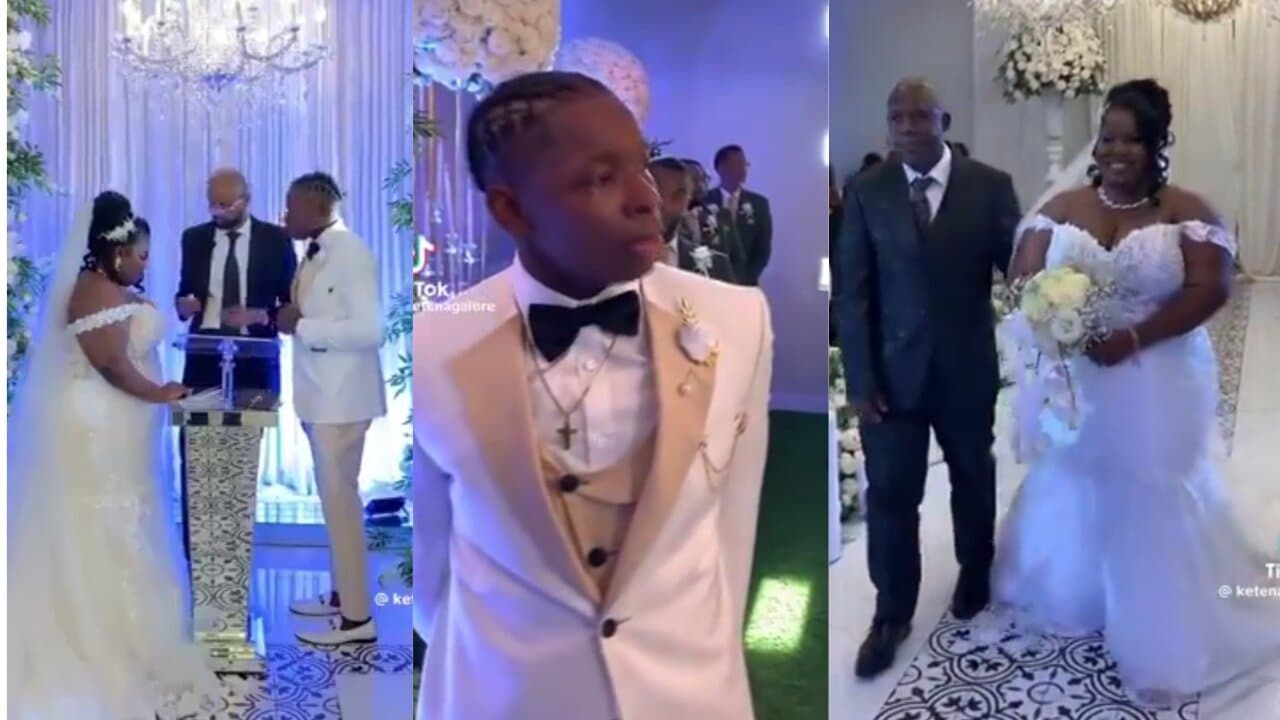 Young man cries profusely on his wedding day after being forced to marry an  older lady he impregnated (Video) - GhPage