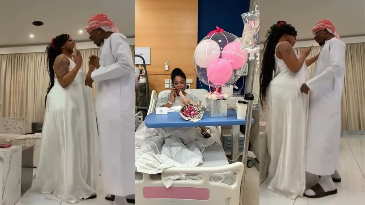 Shatta Wale and Maali welcome thier baby - Photos